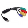 USB Hub na kablu 3xA, 1x mini USB Delock