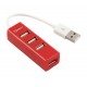 USB Hub 4xA mikro SBOX H-204, rdeč