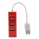 USB Hub 4xA mikro SBOX H-204, rdeč
