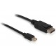 Kabel DisplayPort-DisplayPort mini 4K 1m Delock, črn