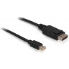 Kabel DisplayPort-DisplayPort mini 4K 1m Delock, črn