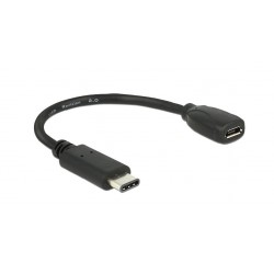 Adapter USB 2.0 Tip-C M - USB 2.0 mikro-B Ž Delock na kablu