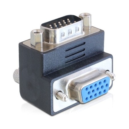Adapter VGA M na VGA Ž kotni 90° Delock