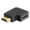 Adapter HDMI M na HDMI Ž 19-pin kotni desni Delock