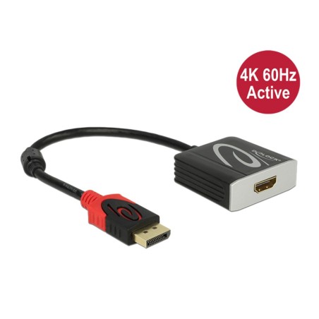 Adapter DisplayPort na HDMI aktivni 4K 60Hz 20cm Delock