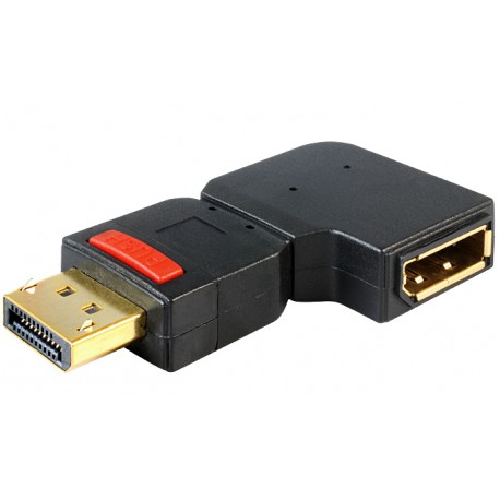 Adapter DisplayPort M na  DisplayPort Ž kotni levi Delock