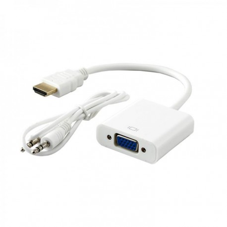 Adapter HDMI M na VGA Ž HD15 Aktivni na kablu 15cm SBOX