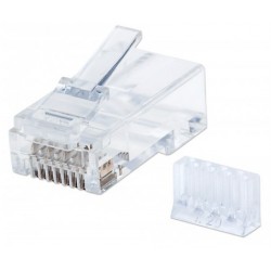 RJ45 konektor CAT.6+ UTP trdi kabel Intellinet (pak/10)