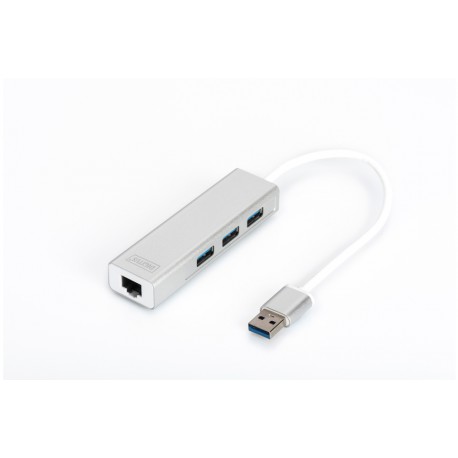Pretvornik USB 3.0 - Mrežni UTP GIGA 10/100/1000 Mbps +Hub USB Digitus