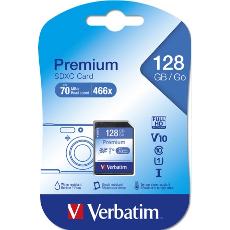 Spominska kartica SD 128GB XC Class 10 Verbatim 44025