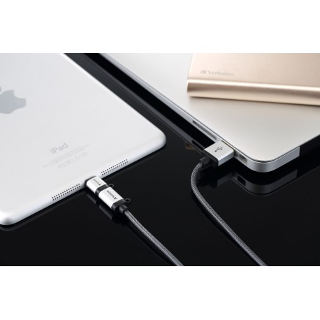 Kabel Verbatim USB na mikro USB + Lightning, 1.2m