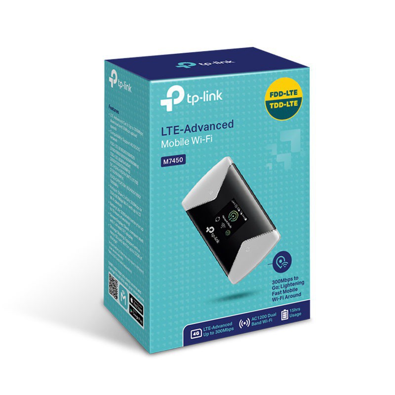 Tp-link m7450 | 4g lte advanced cat 6 | dual band ac1200 wi-fi | 3280 mah | prenosni brezžični usmerjevalnik-router