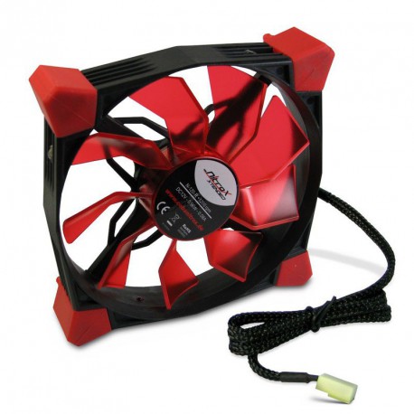 Ventilator za ohišje 120mm INTER-TECH Nitrox L-120-R rdeč LED