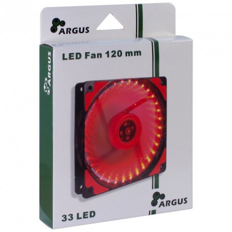 Ventilator 120mm INTER-TECH Argus L-12025 RD rdeč LED