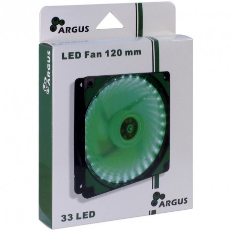 Ventilator 120mm INTER-TECH Argus L-12025 GR zelen LED