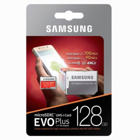 Spominska kartica microSDXC 128GB Samsung EVO+ C10 UHS-I U3 4K UltraHD