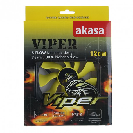 Ventilator za ohišje 120mm Akasa Viper S-Flow PWM, AK-FN059