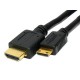 Kabel HDMI - HDMI mini z mrežo povezavo 10m TRM črn