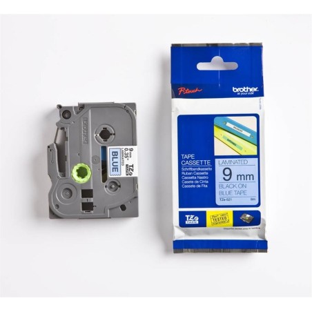Brother TZE521 Moder/črn 9mm, trak za PT