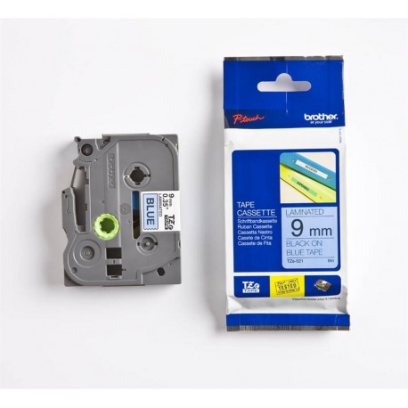 Brother TZE521 Moder/črn 9mm, trak za PT