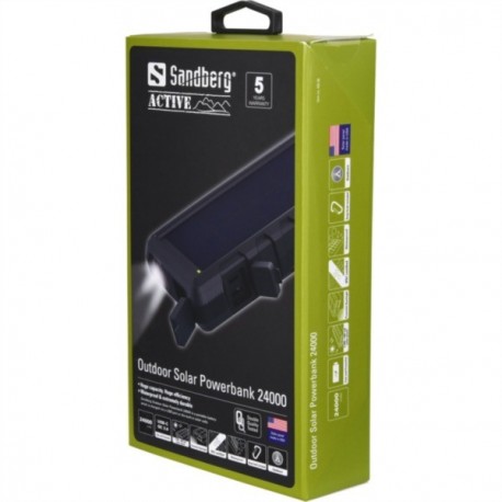 Prenosna baterija Powerbank Sandberg Outdoor Solar 24000, 420-38