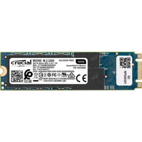 SSD disk 1TB M.2 SATA3 CRUCIAL MX500, CT1000MX500SSD4