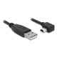 Kabel USB A-B mini kotni-horizontalno 0.5m Delock