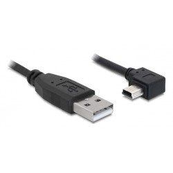 Kabel USB A-B mini kotni-horizontalno 0.5m Delock