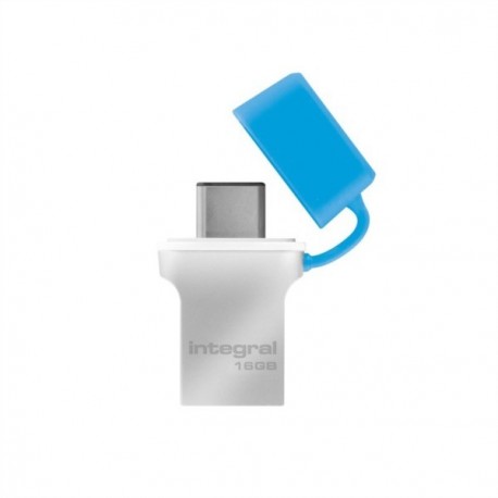 USB ključek 16GB  INTEGRAL FUSION, srebrna-modra, INFD16GBFUS3.0-C
