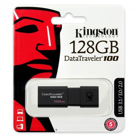 USB ključek 128GB KINGSTON DT100G3, črn (DT100G3/128GB)