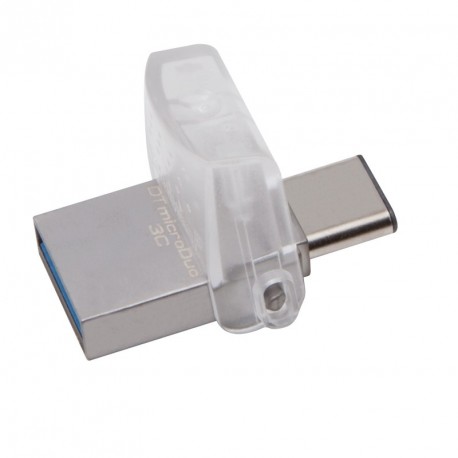 USB ključek 32GB KINGSTON DT MICRODUO 3C, srebrn (DTDUO3C/32GB)