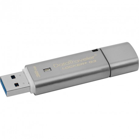USB ključek 32GB KINGSTON DT LOCKER+ G3, srebrna (DTLPG3/32GB)