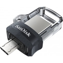 USB ključek 32GB  SANDISK ULTRA DUAL, srebrno-črn (SDDD3-032G-G46)