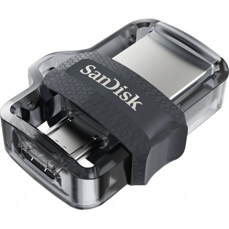 USB ključek 64GB SANDISK ULTRA DUAL, srebrno-črn (SDDD3-064G-G46)
