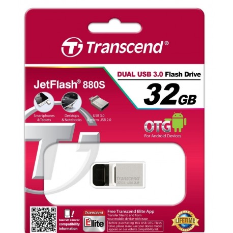 USB ključek 32GB TRANSCEND JF 880, srebrn (TS32GJF880S)