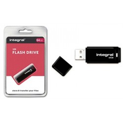 USB ključek 64GB INTEGRAL BLACK, INFD64GBBLK