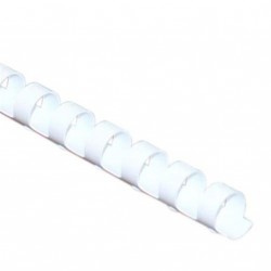 Spirale Klipko PVC, 6 mm, bele, 100 kos