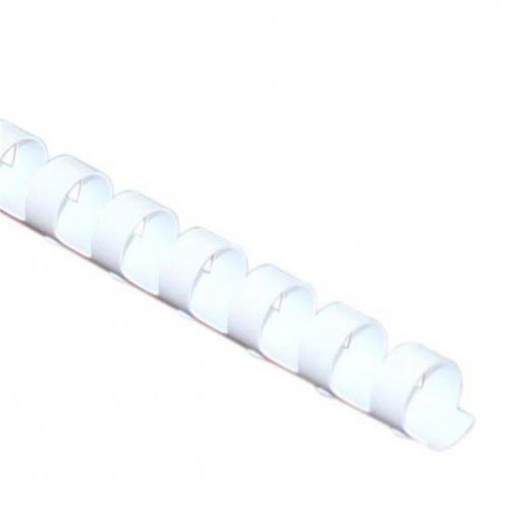 Spirale Klipko PVC, 8 mm, bele, 100 kos