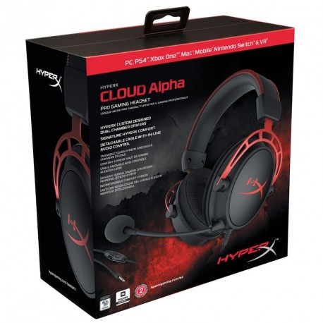 Slušalke Kingston HyperX Cloud Alpha Pro Gaming, rdeče