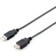 Kabel USB podaljšek A-A M/Ž 3m siv dvojno oklopljen