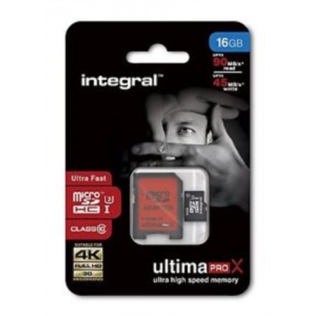 INTEGRAL 16GB MICRO SDHC class10 UHS-I U3 90MB/s SPOMINSKA KARTICA+ SD ADAPTER