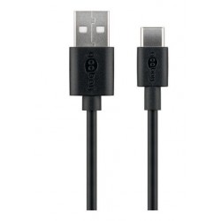 Kabel USB-A 2.0 na USB-C, polnjenje in sinhronizacija, 0.5m, Goobay