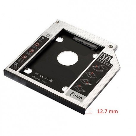 Adapter za SSD/HDD v 12,7mm DVD režo, SATA3, Alu, Ewent