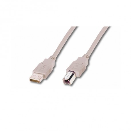 Kabel USB A-B 1,8m Digitus dvojno oklopljen siv