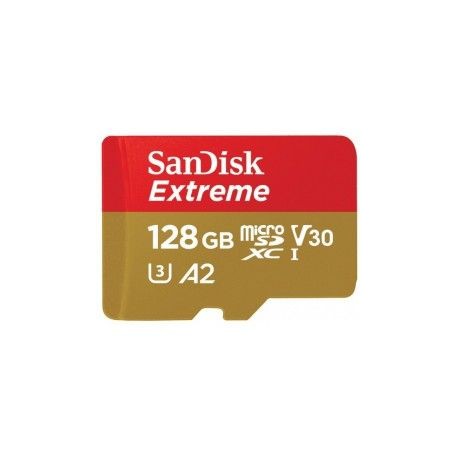 SanDisk MicroSD spominska kartica 128GB + adapter
