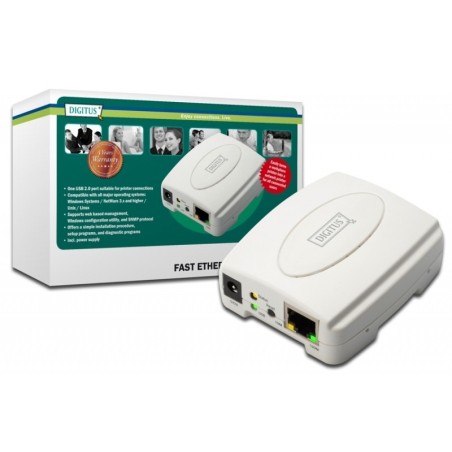 Mrežni tiskalniški strežnik 1xUSB Digitus bel
