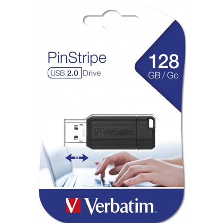 USB ključek 128GB Verbatim Pin Stripe 49071