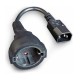 Napajalni kabel 220V C14 - SCHUKO Ž 0,15m črn Cablexpert