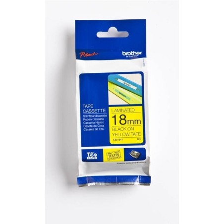 Brother TZE-641 Črn/Rumen 18mm,trak za PT, TZE641