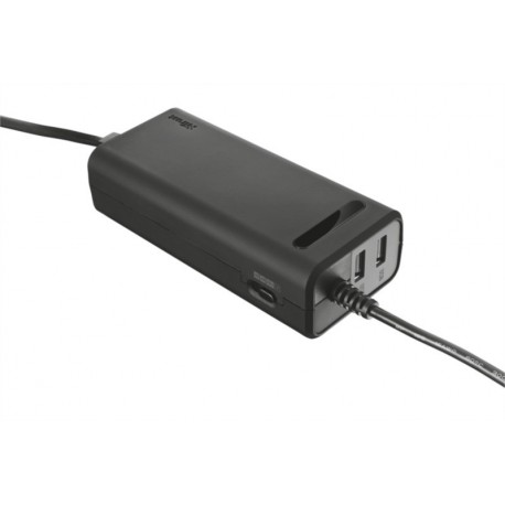 Trust 20877 Duo 70W napajalnik za prenosnik z 2 USB vhodoma
